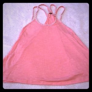 Pink daisy tank top